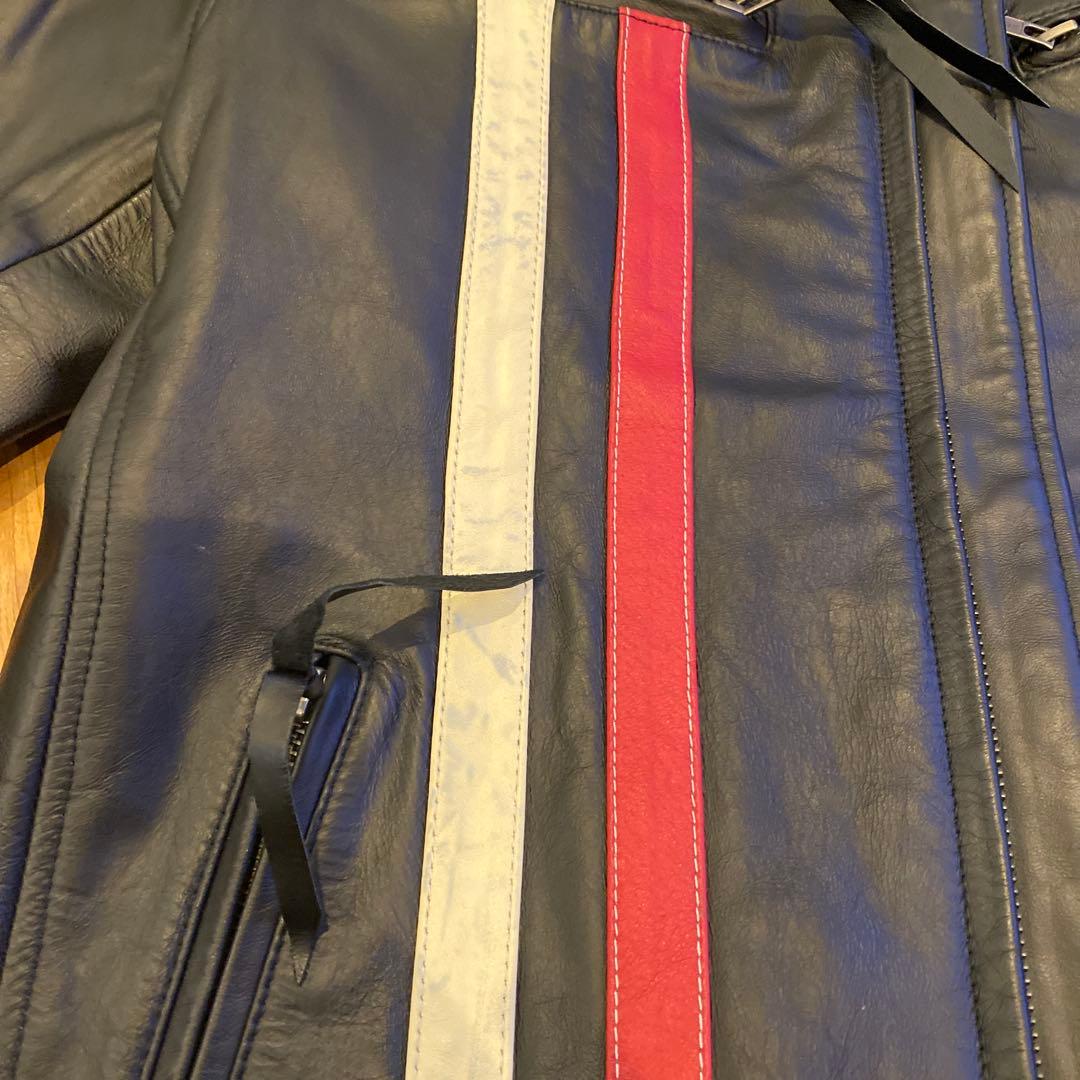 レザージャケット ストライプ 星柄