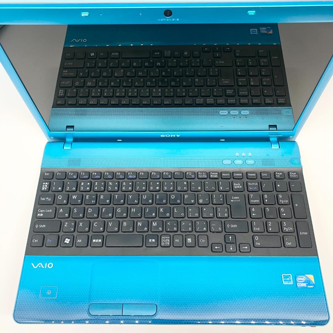 ★VAIO★たっぷり保存1000GB❗美品 ブルー カメラ付 ノートパソコン