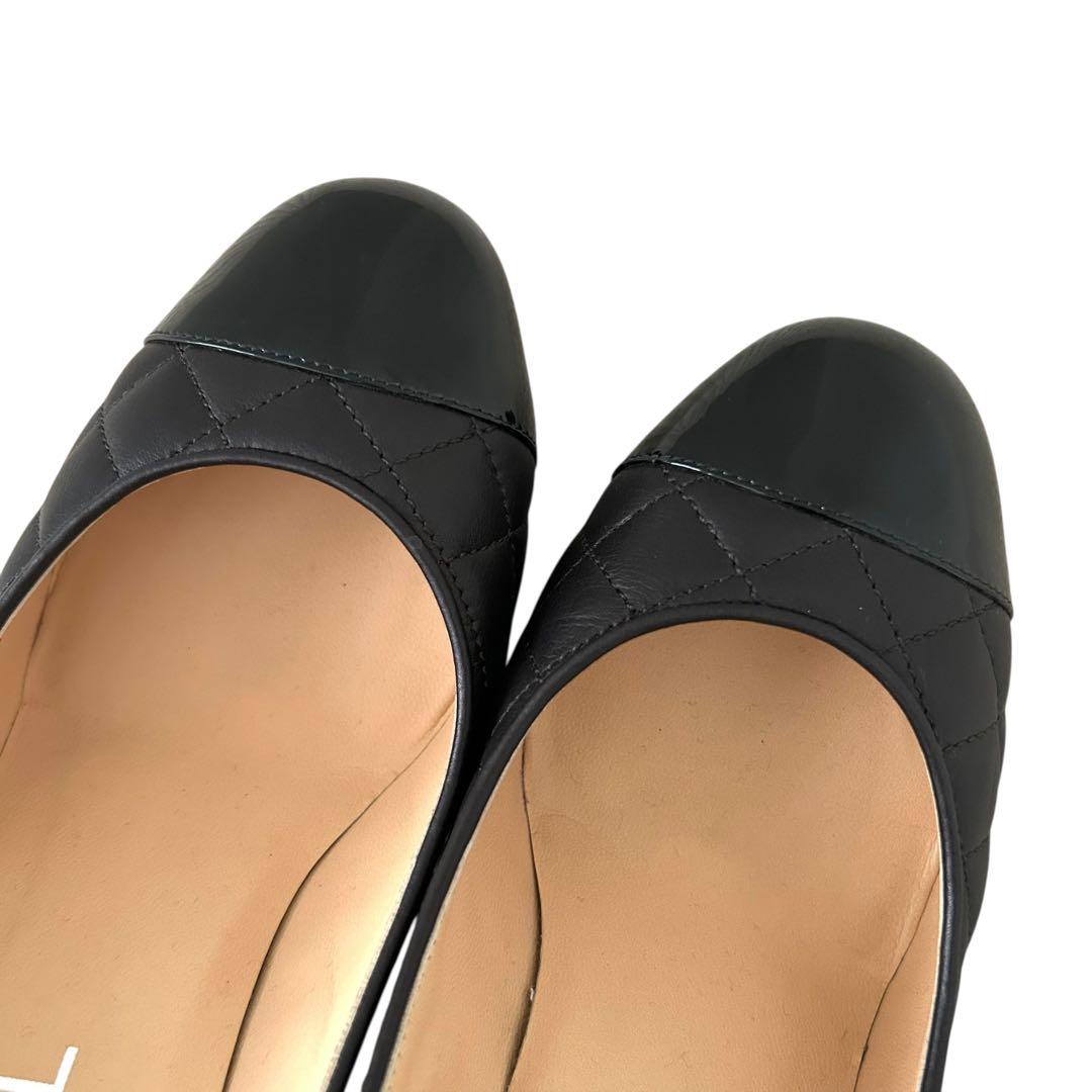 美品 CHANEL シャネル マトラッセ ココマーク パンプス 黒 24cm