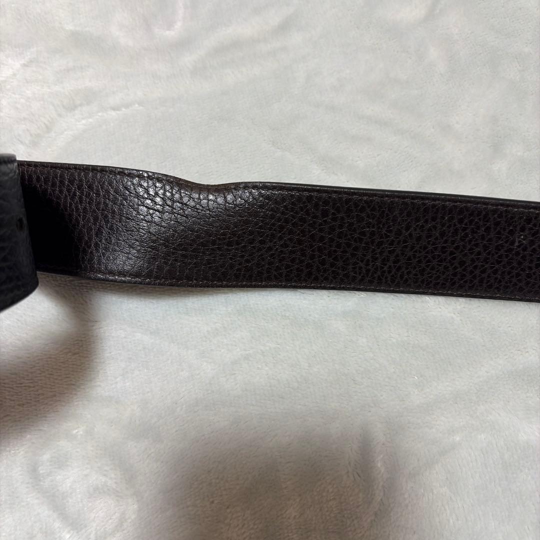 GUCCI リバーシブル レザー ベルト(ダブルG バックル)