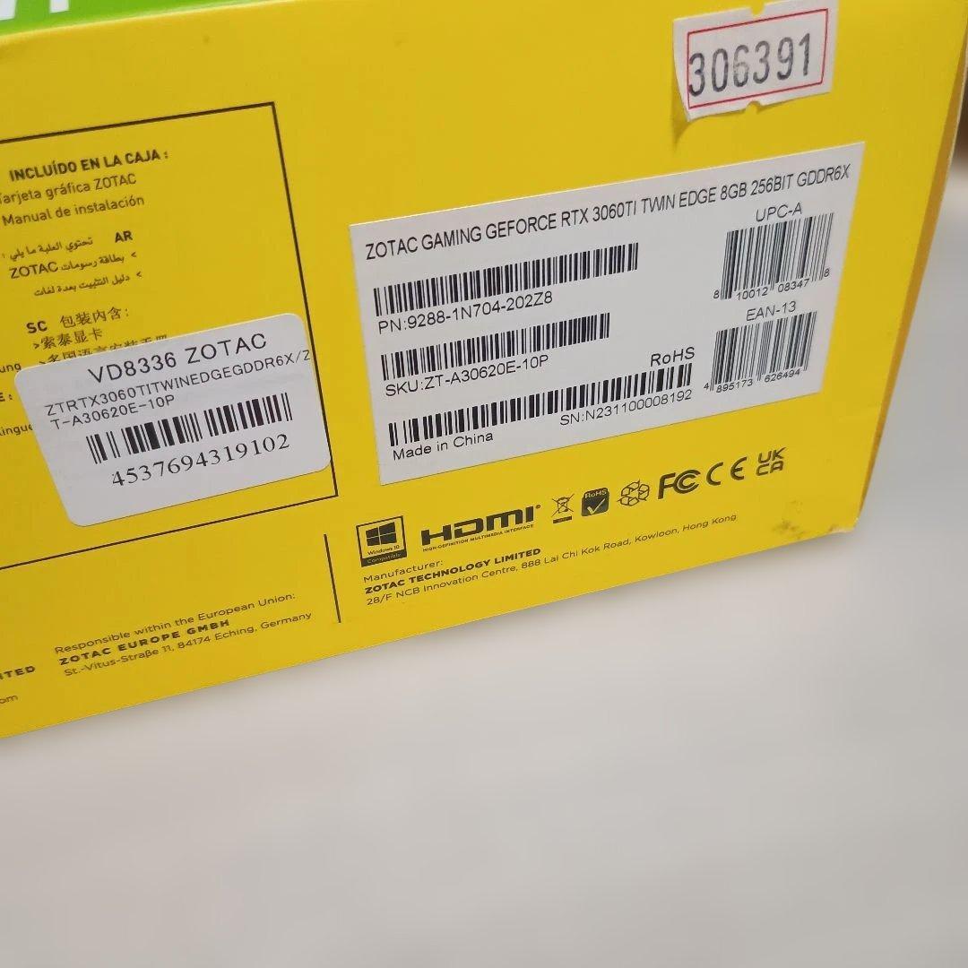 グラフィックボード・グラボ・ビデオカード ZOTAC GAMING GeForce RTX 3060Ti OC 8GB