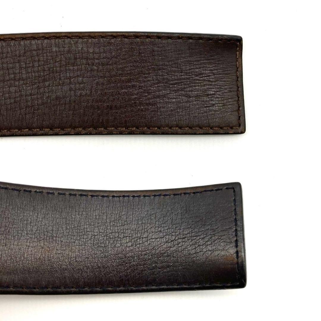 ルイヴィトン サンチュール イニシアル レザー ブラック ゴールド 71204