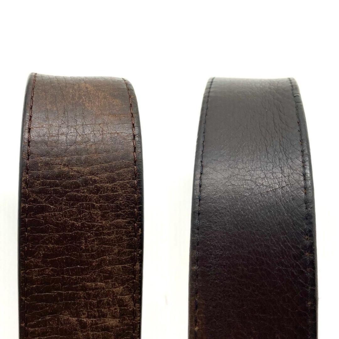 ルイヴィトン サンチュール イニシアル レザー ブラック ゴールド 71204