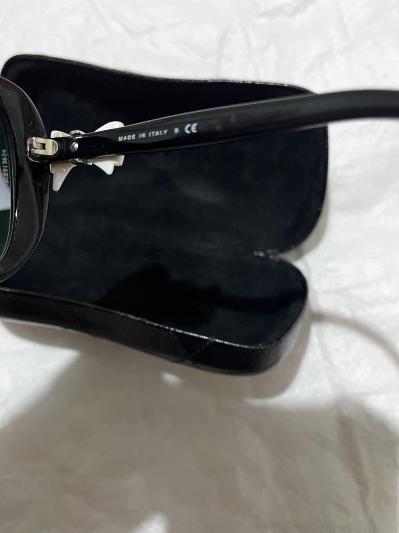 シャネル ブラック サングラス黒　リボン白CHANEL