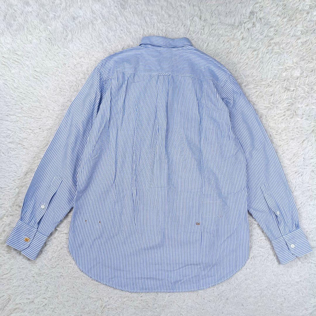 極美品✨45R現行　薄オックスの908ローファーシャツ　3　ブルー　近年モデル