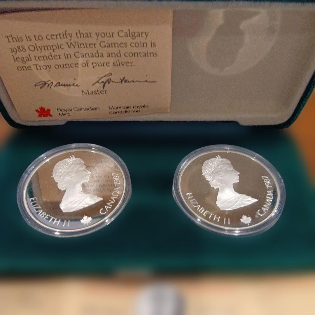 1988年 カルガリーオリンピック 記念硬貨 2枚セット