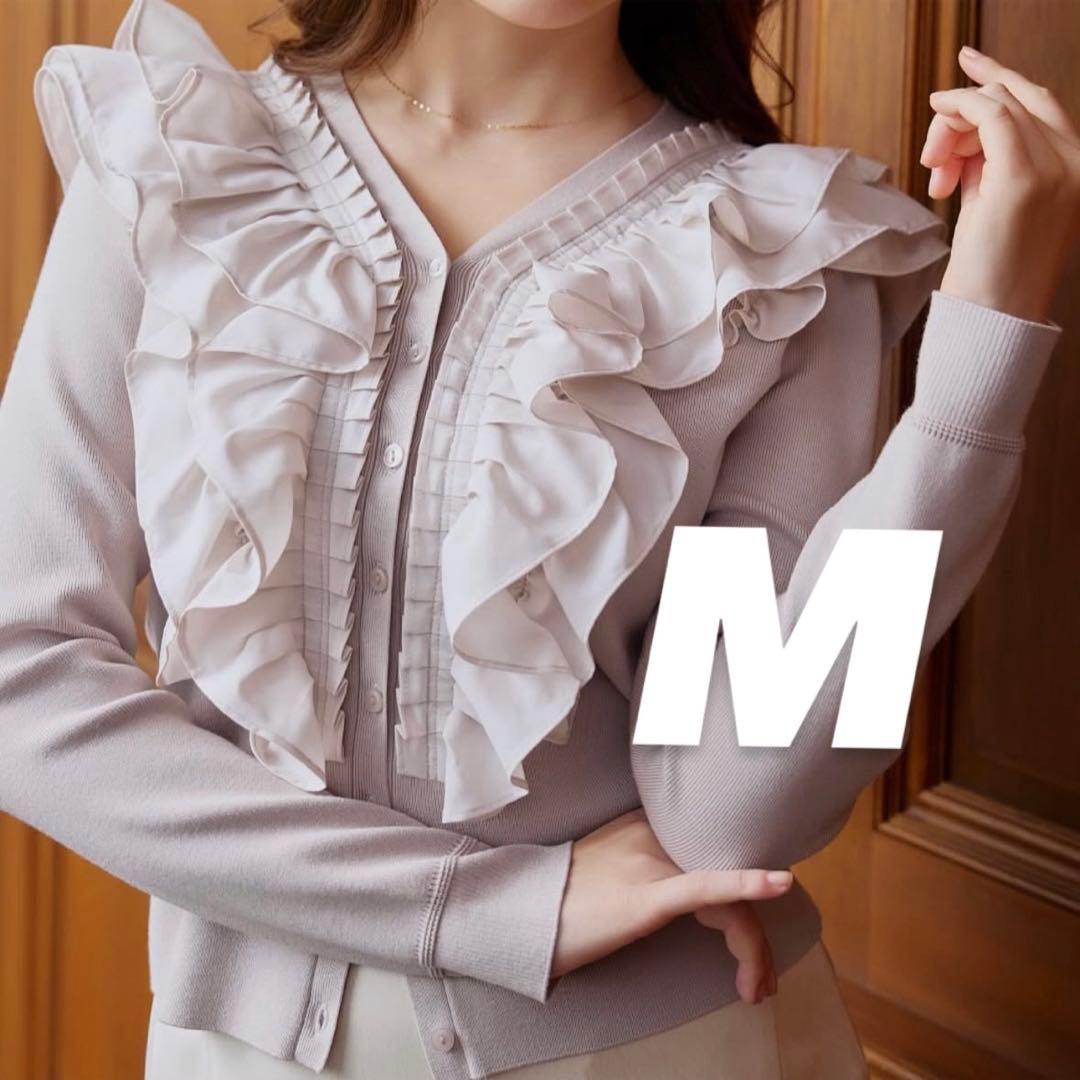 トップス Herlipto Ruffle Pleated Knit Cardigan M