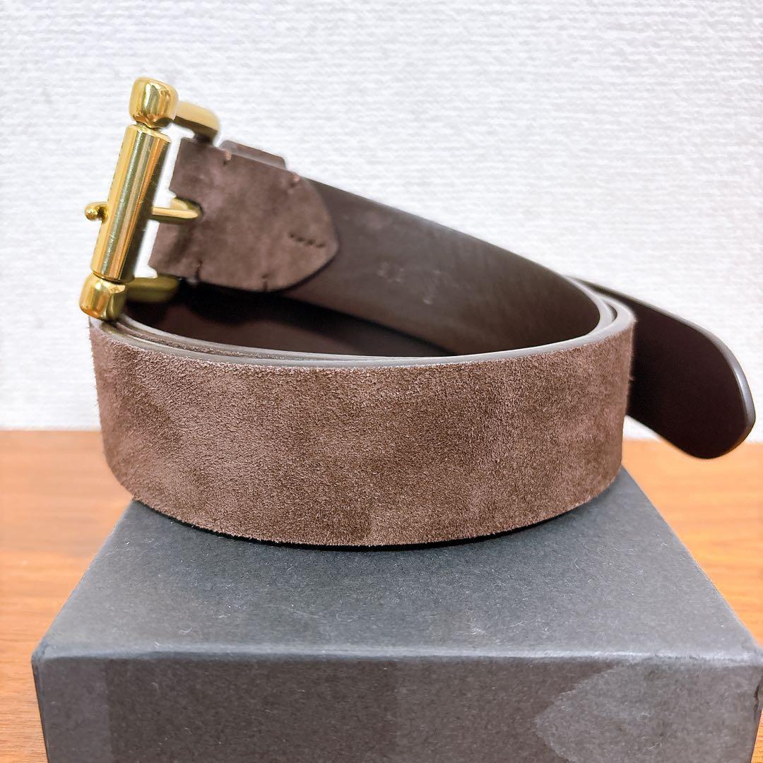 RALPH LAUREN ラルフローレン スエード ベルト ゴールドバックル