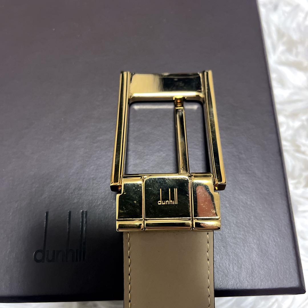 【未使用】dunhill ダンヒル レザー ゴールド金具 ベルトメンズブラック