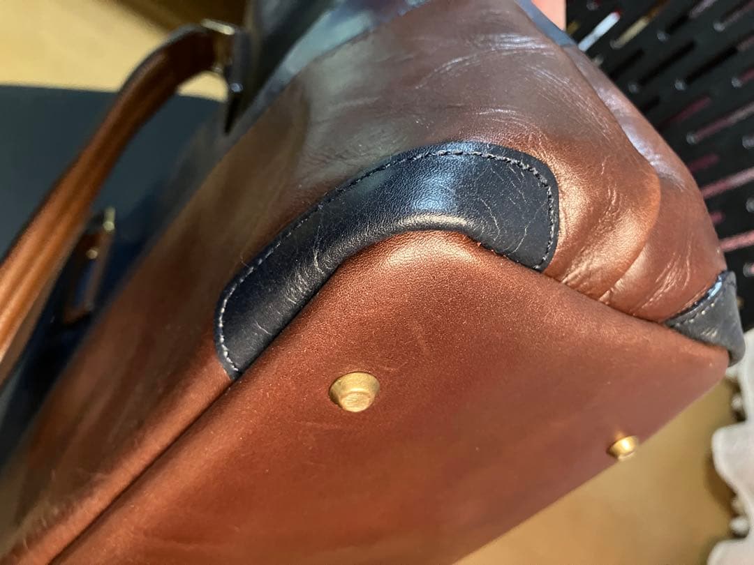 【美品】master-piece トートバッグ ネイビー ブラウン