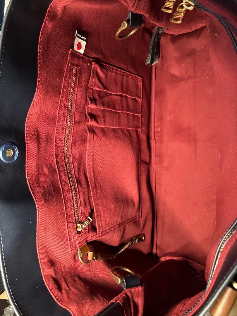 【美品】master-piece トートバッグ ネイビー ブラウン