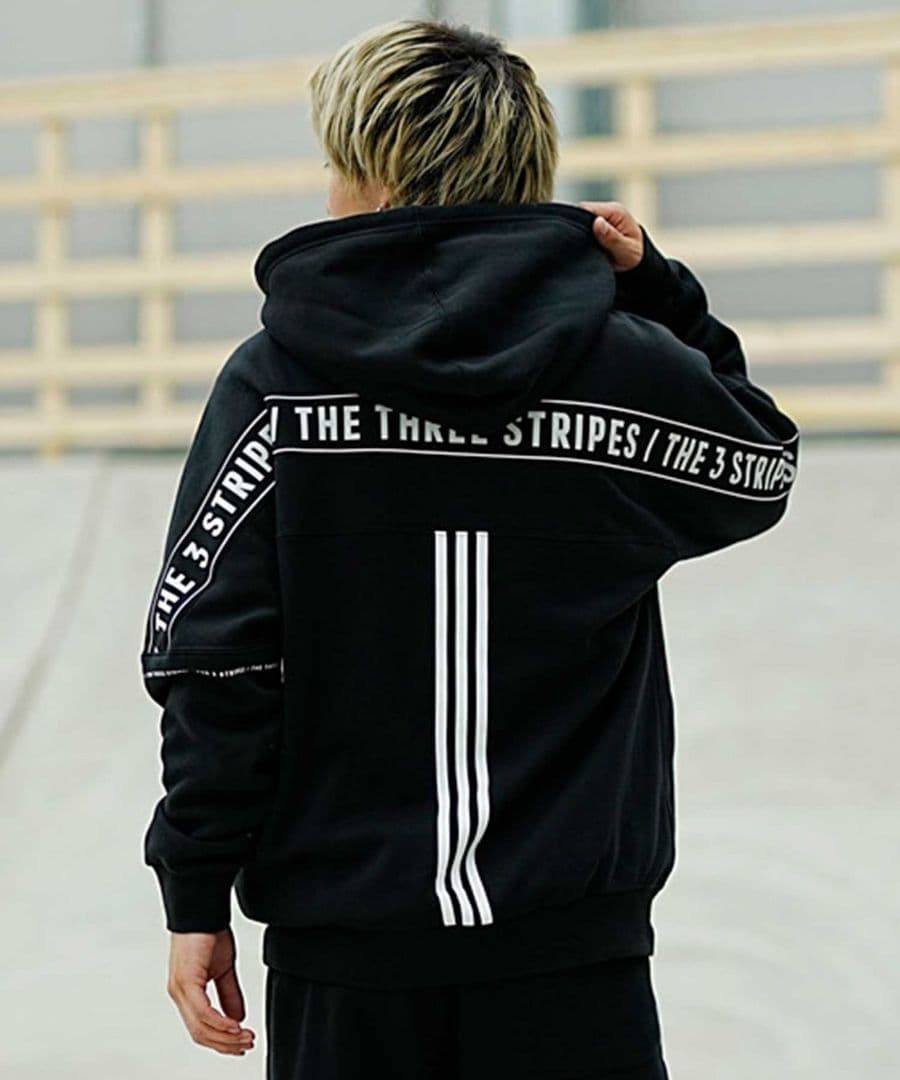 アディダス 裏起毛 スウェット 上下セット パーカー パンツ ブラック 新品 L