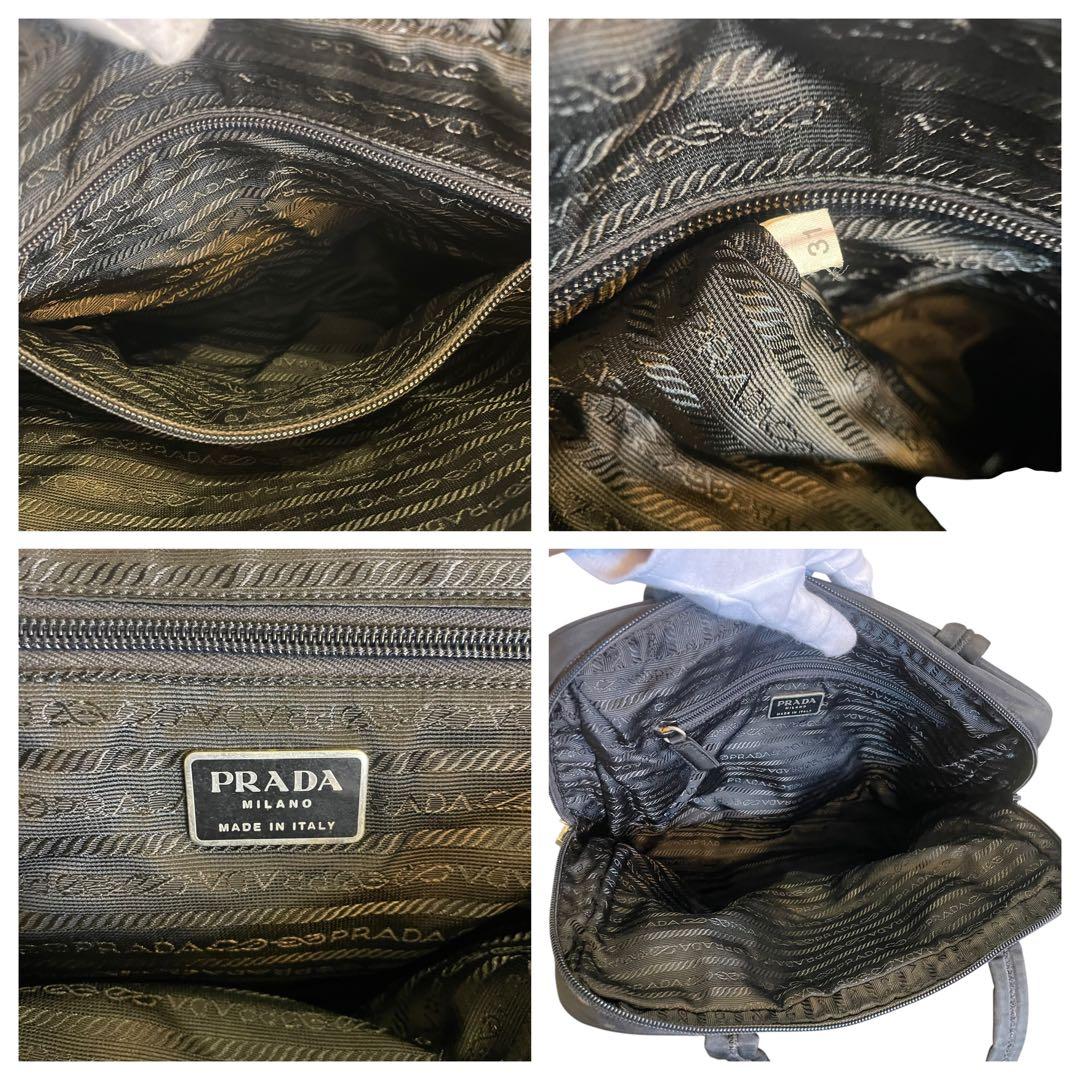 PRADA 三角ロゴ 南京錠付き トートバッグ ナイロン