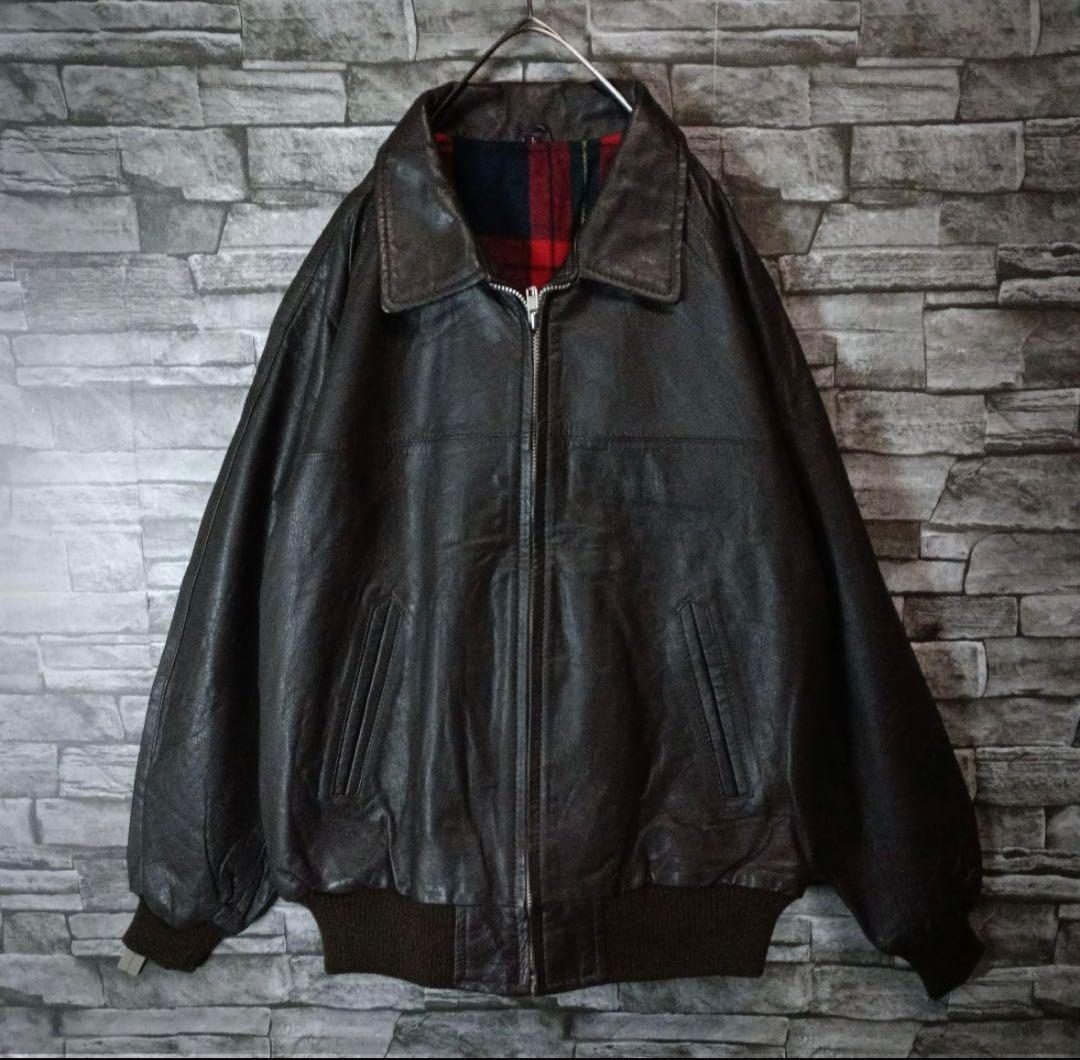デッドストック★昭和レトロな革ジャン リアルレザージャケット 当時物