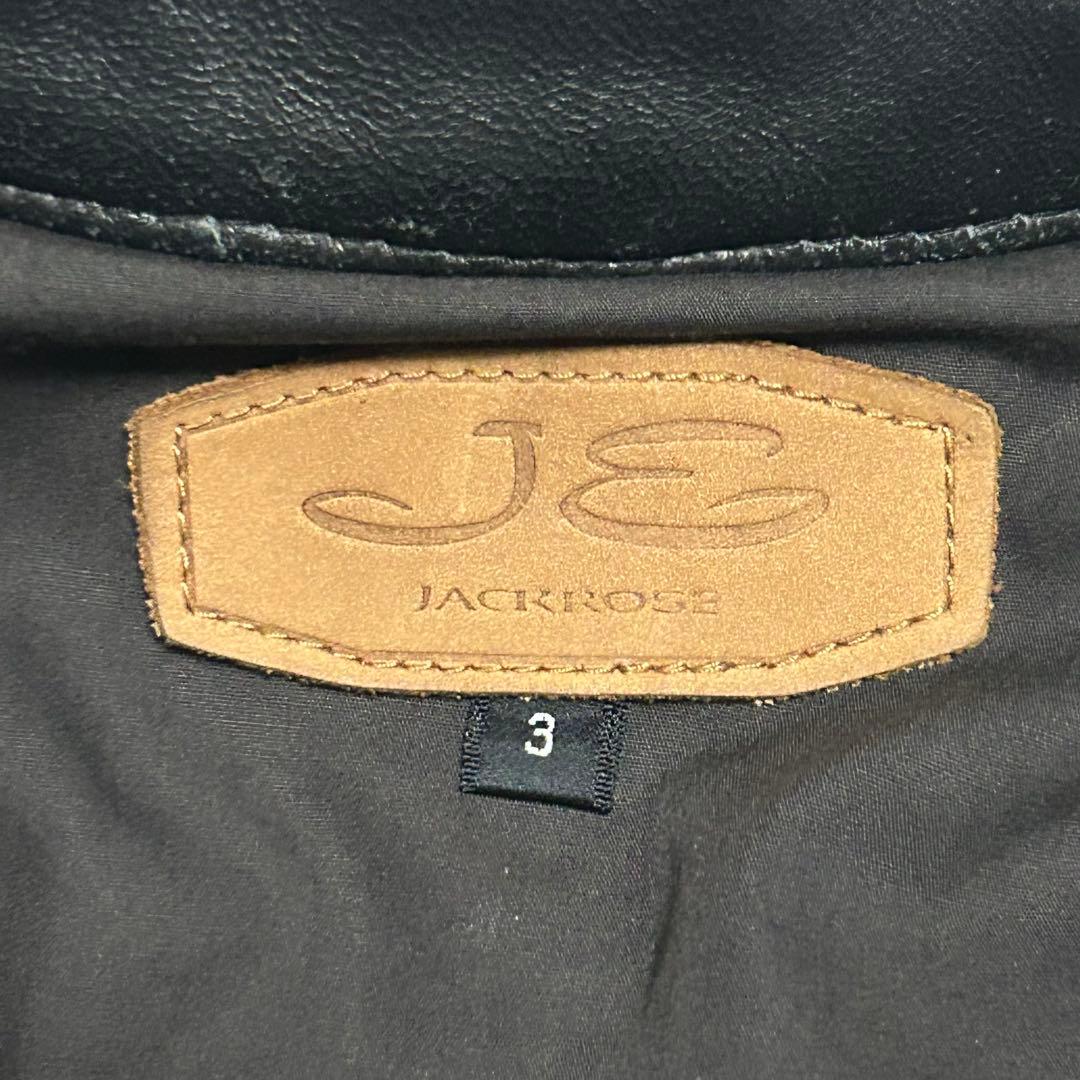 【美品】ジャックローズ シングルライダース ラムレザー ブラック Lサイズ