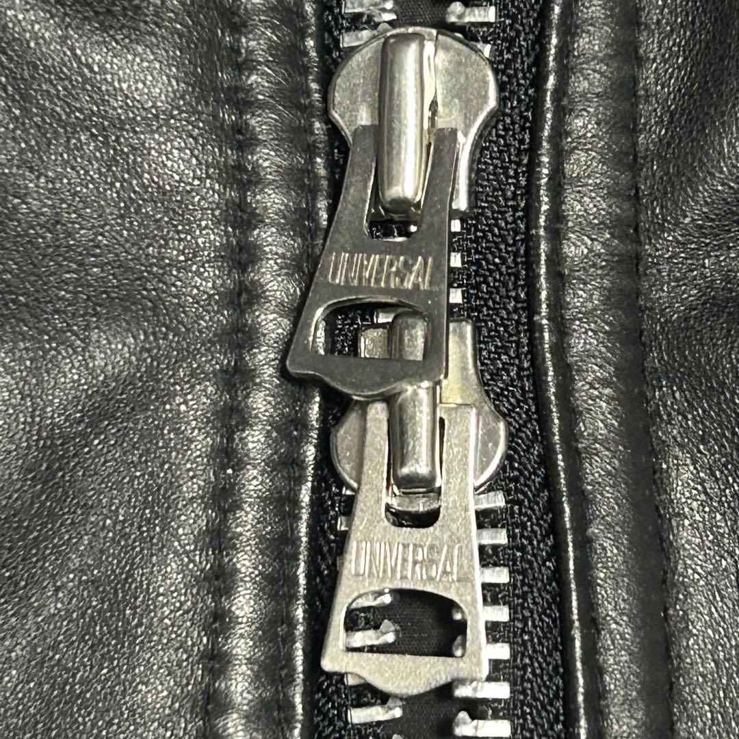 【美品】ジャックローズ シングルライダース ラムレザー ブラック Lサイズ