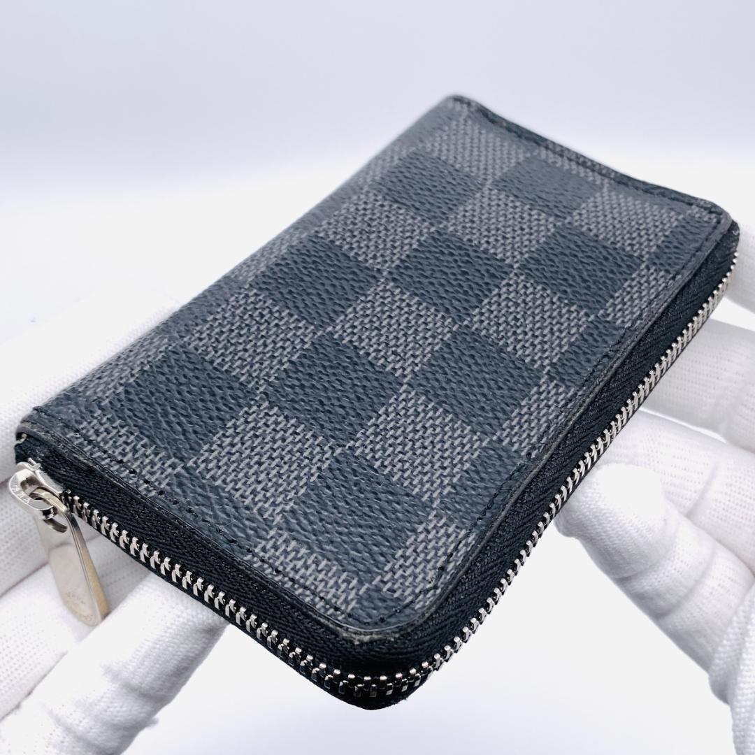 美品 ルイヴィトン ダミエ グラフィット ジッピー パース MI3172