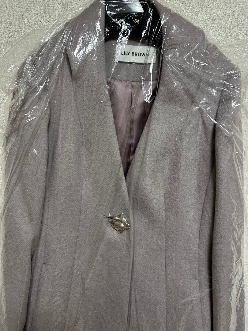 【試着のみ】Lily Brown チェスターコート　LGRY