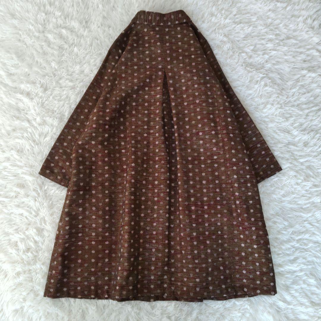 【未使用】かすりの里 久留米絣ラグランコー ト坂田織物 ゆったりサイズ