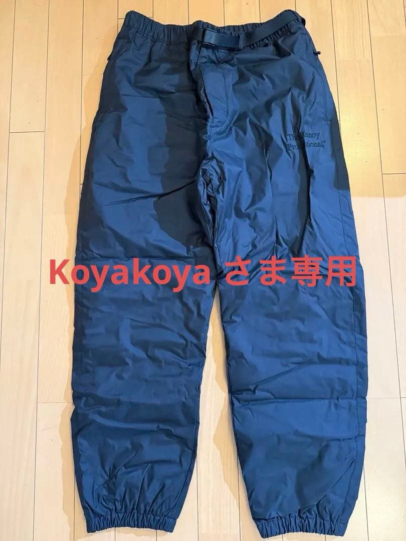 【ENNOY】中綿ナイロンパンツ. Mサイズ　ブラックPADDED PANTS