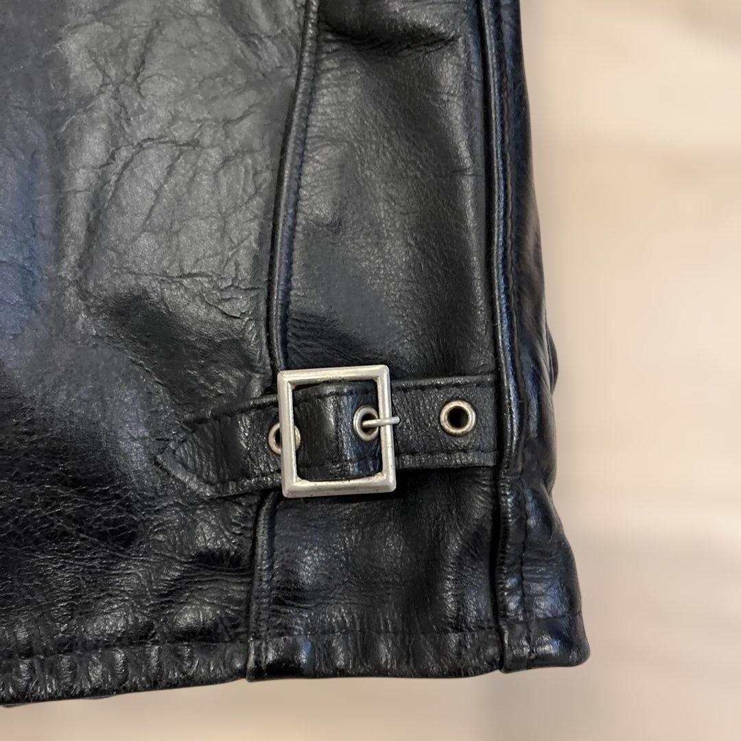 人気定番　Schott　641 立ち襟シングルライダース　３４　ボアライナー付