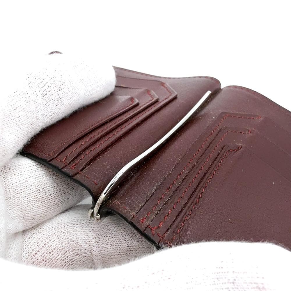 ◇カルティエ◇レザー/マストドゥカルティエ/マネークリップ/ブラック