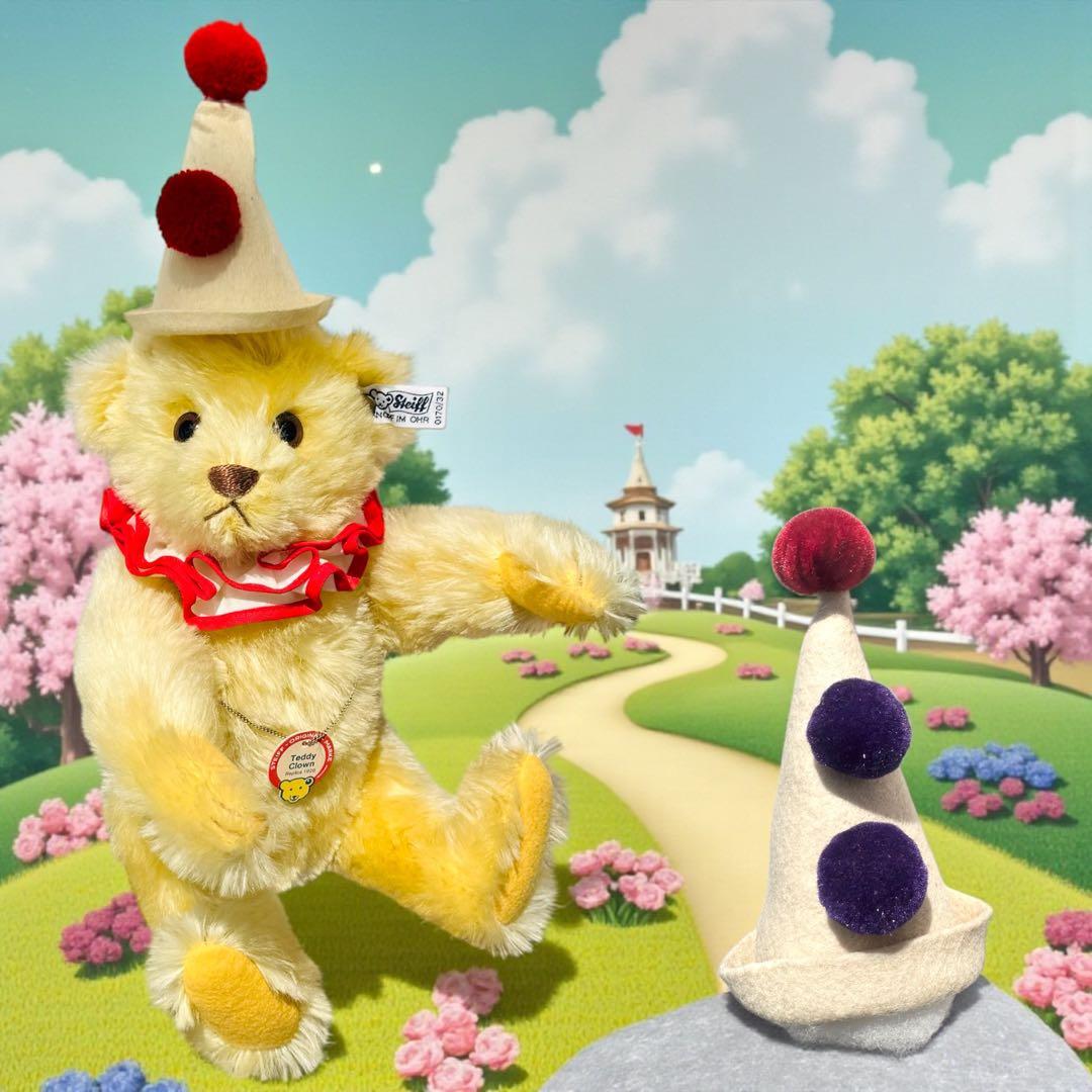 シュタイフ Steiff テディベア テディクラウン 美品 クラウンハット2個