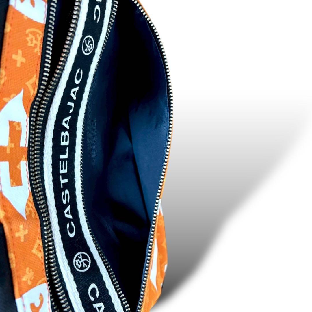 美品★カステルバジャック ドライビングトート ハンドバッグ ニース オレンジ