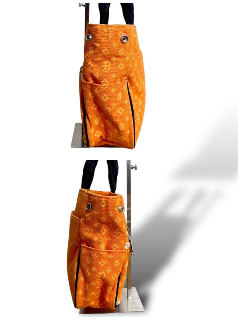 美品★カステルバジャック ドライビングトート ハンドバッグ ニース オレンジ