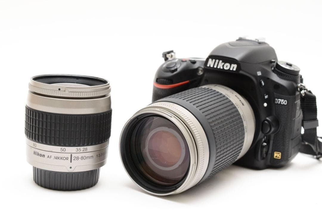 美品　ニコン D750 ダブルレンズ フルサイズ 一眼レフカメラ/SD64GB