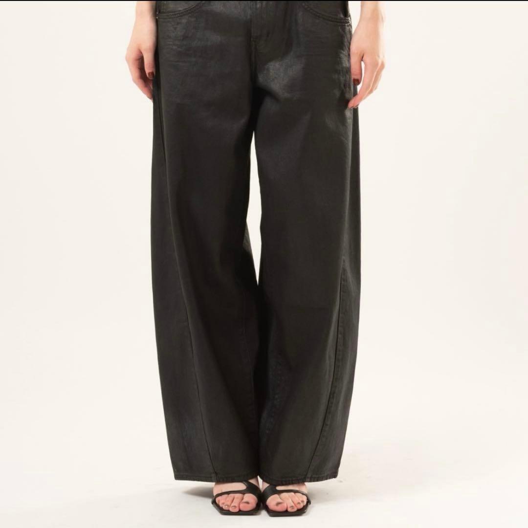 SUPER BAGGY バレルジーンズ ブラック コーティング