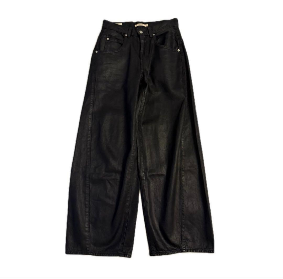 SUPER BAGGY バレルジーンズ ブラック コーティング