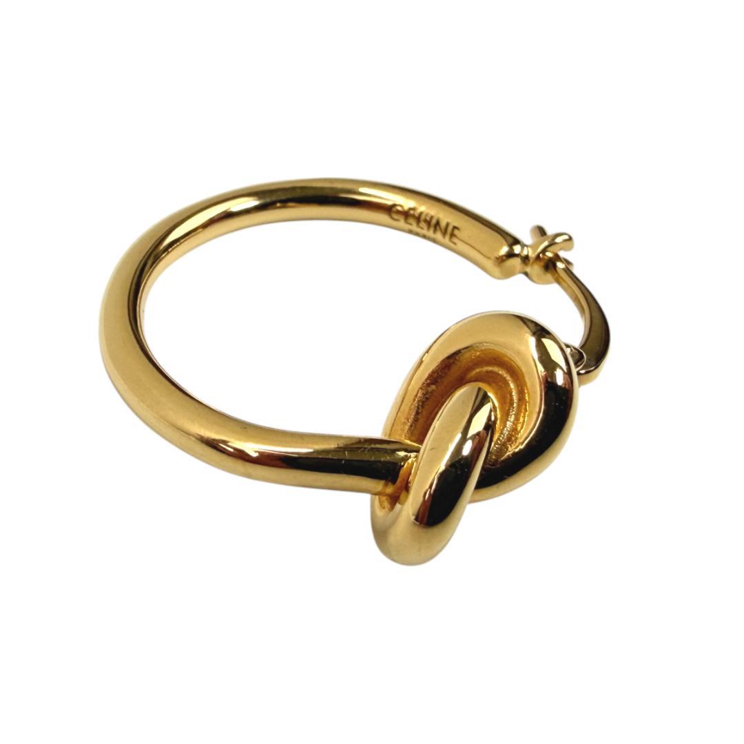 CELINE セリーヌ フープピアス ノット 片耳 SCA2202 ゴールド