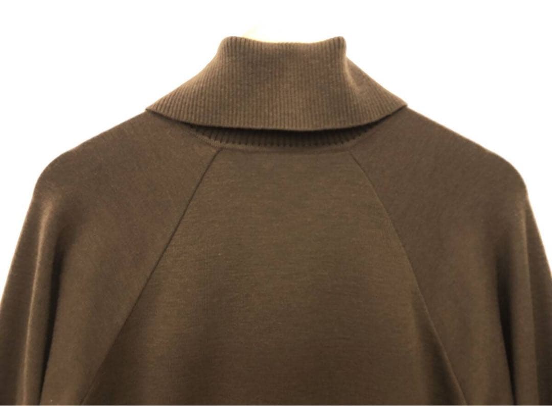 182GUCCIグッチ長袖ウールセーターシルク混ブラウス