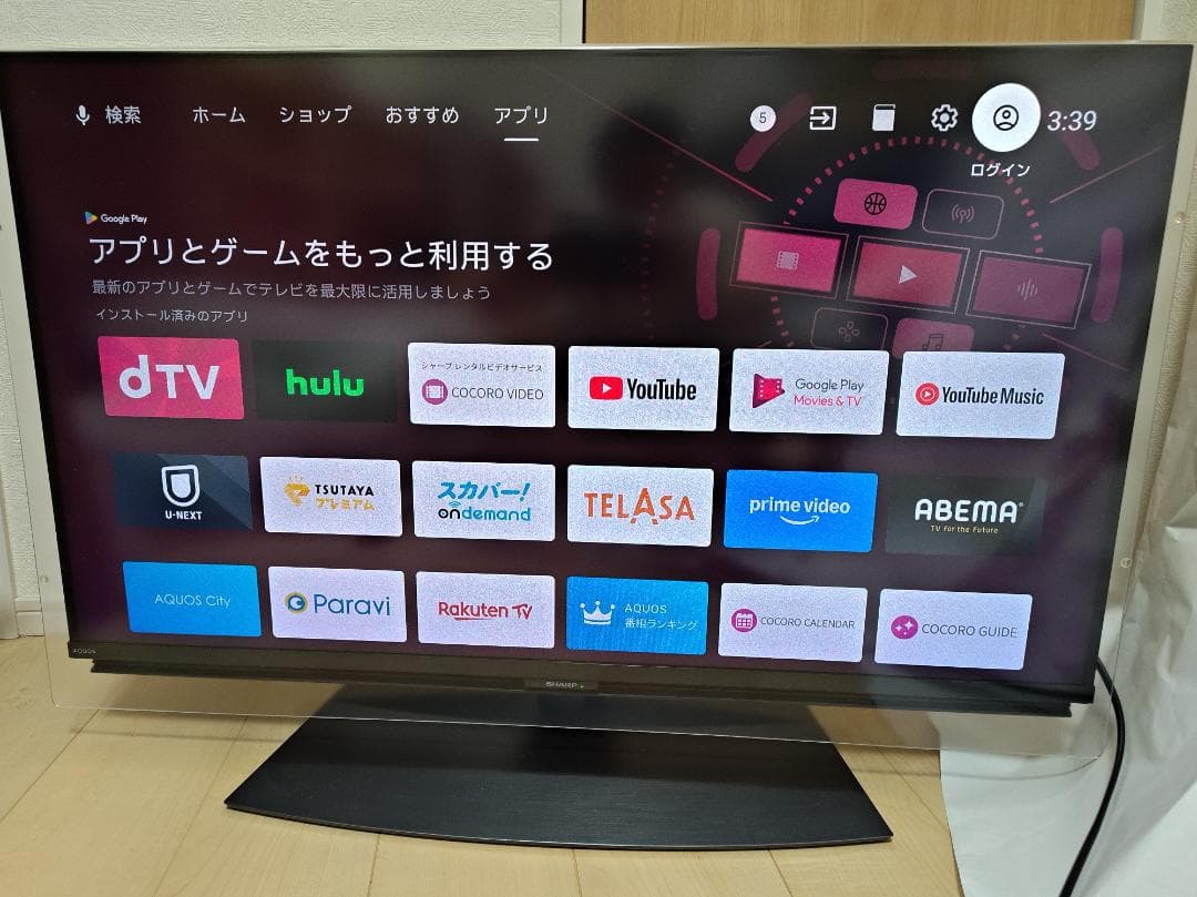 シャープ AQUOS 4T-C40CL1 40V型4K液晶テレビ 保護パネル付き