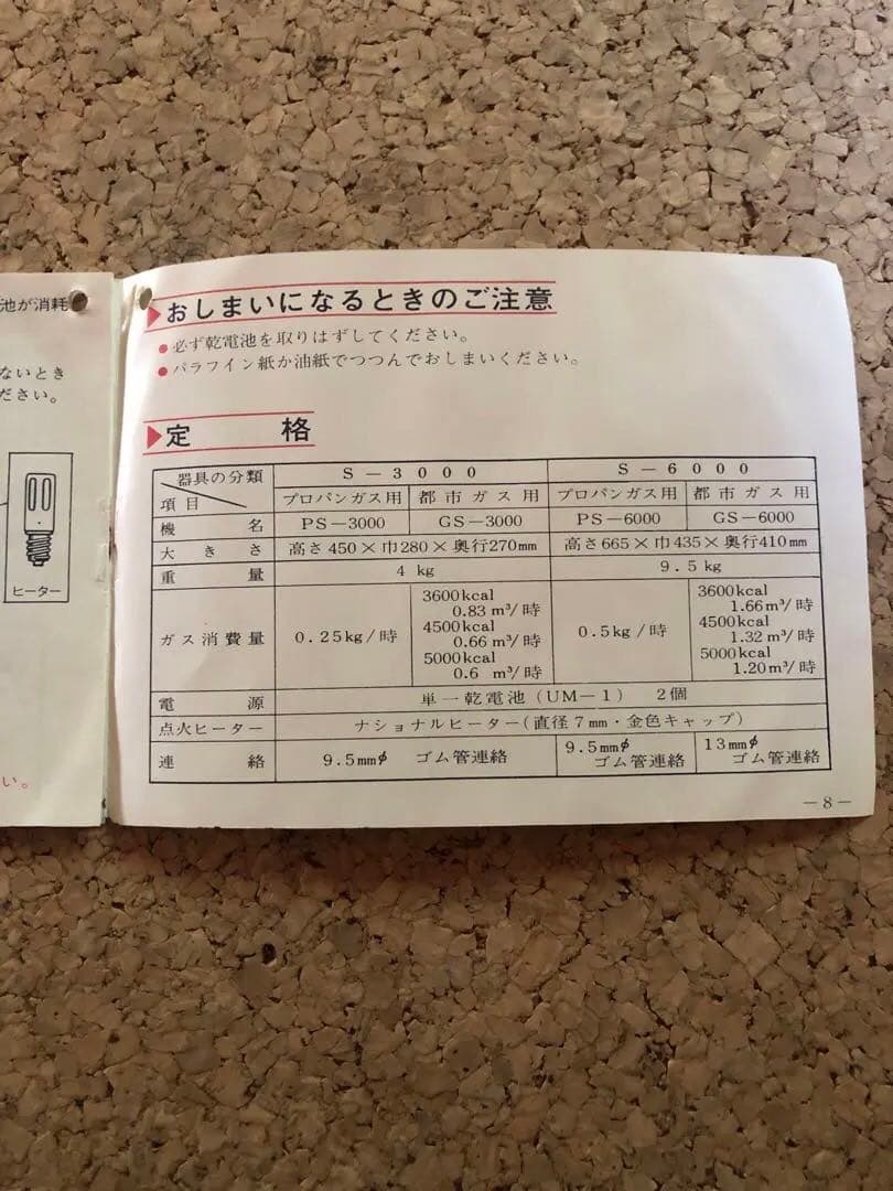 ガスストーブ PS-3000