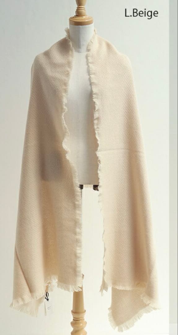 ASAUCE MELER アソースメレ　カシミヤバスケットフリンジストール