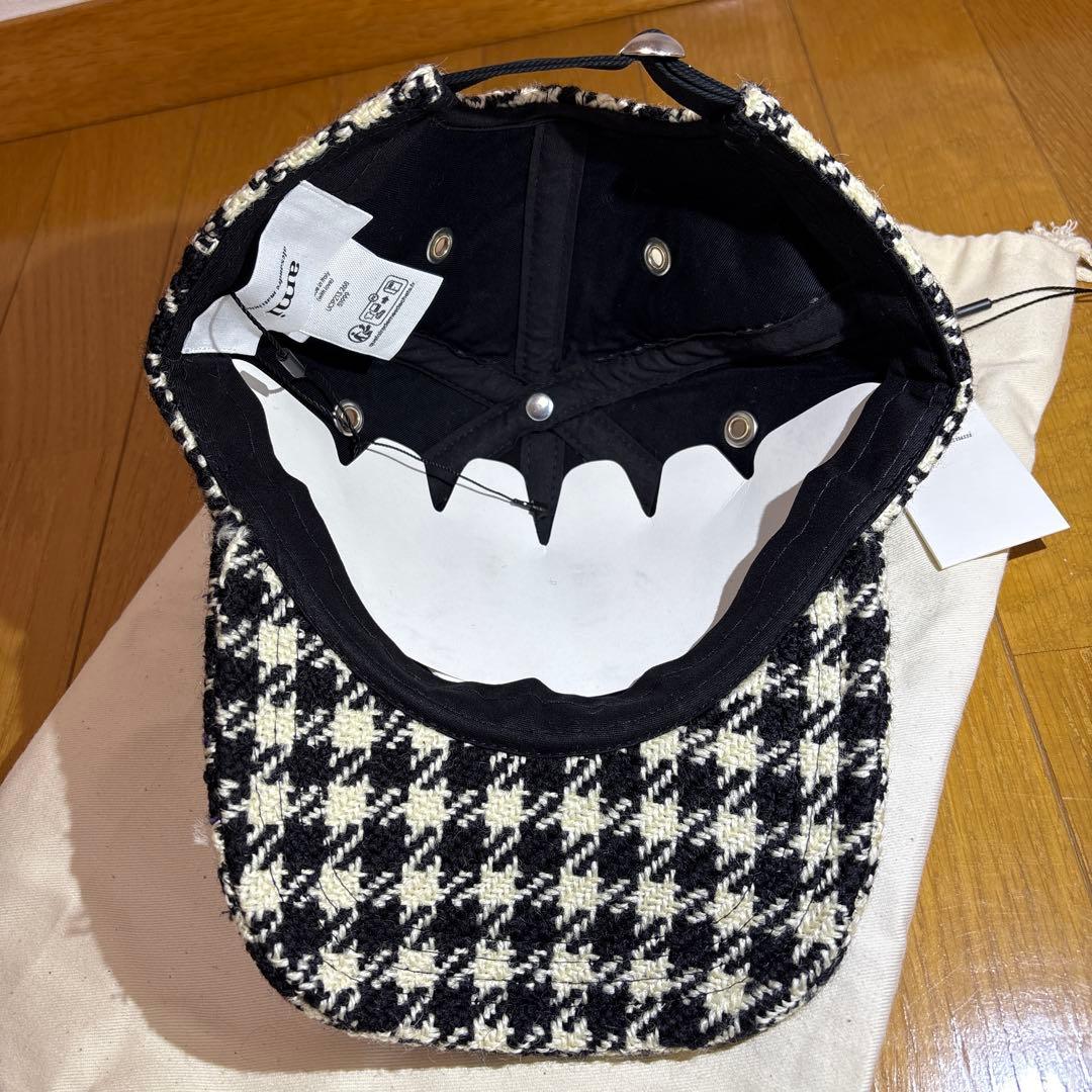新品 AMI Paris ハウンドトゥース柄 キャップ 帽子 正規品 タグ付き
