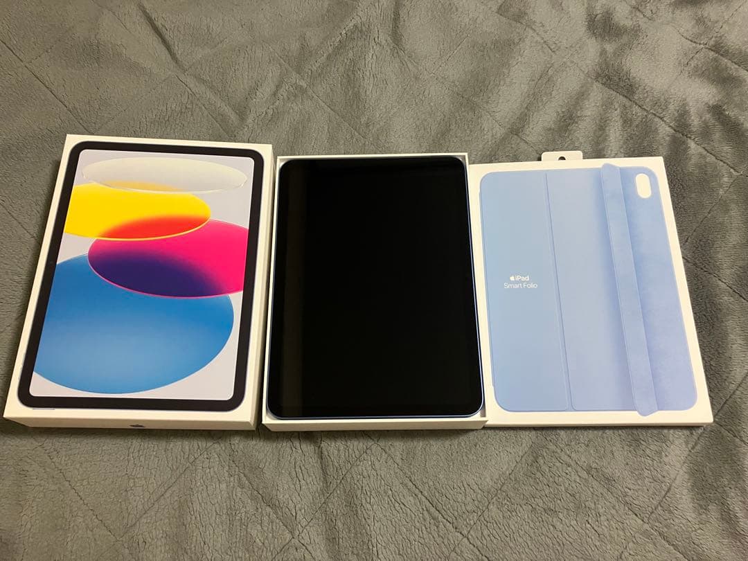【美品】iPad A16 ブルー 本体 smart folioセット