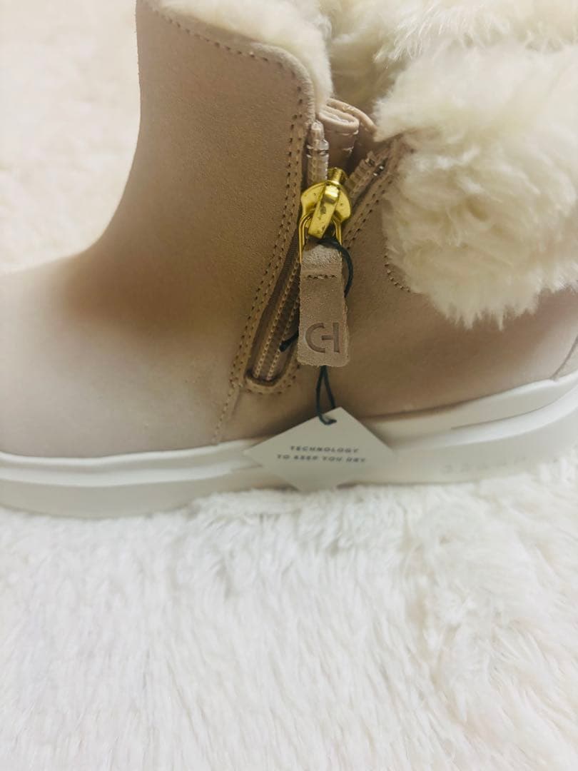 Cole Haan スエード ムートンブーツ ライトグレー