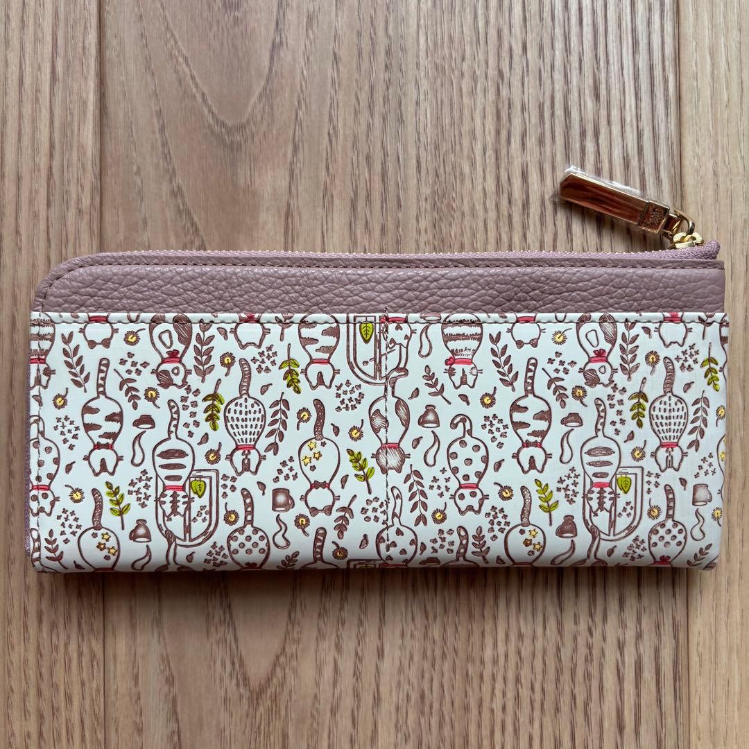 新品未使用❗️友禅文庫 × efffy 猫柄/ 牛革 / 箱・ノベルティ付き