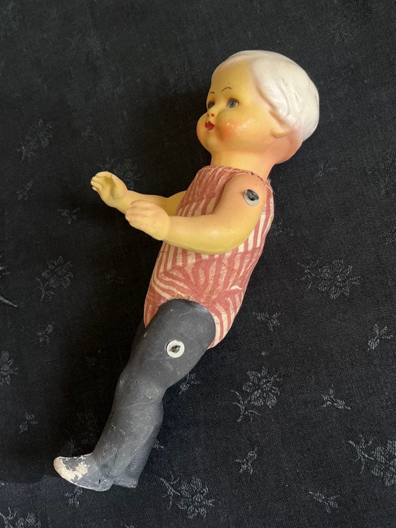 アンティーク ドイツレトロ人形 ジョイントコンポジションヘッドビスクドール