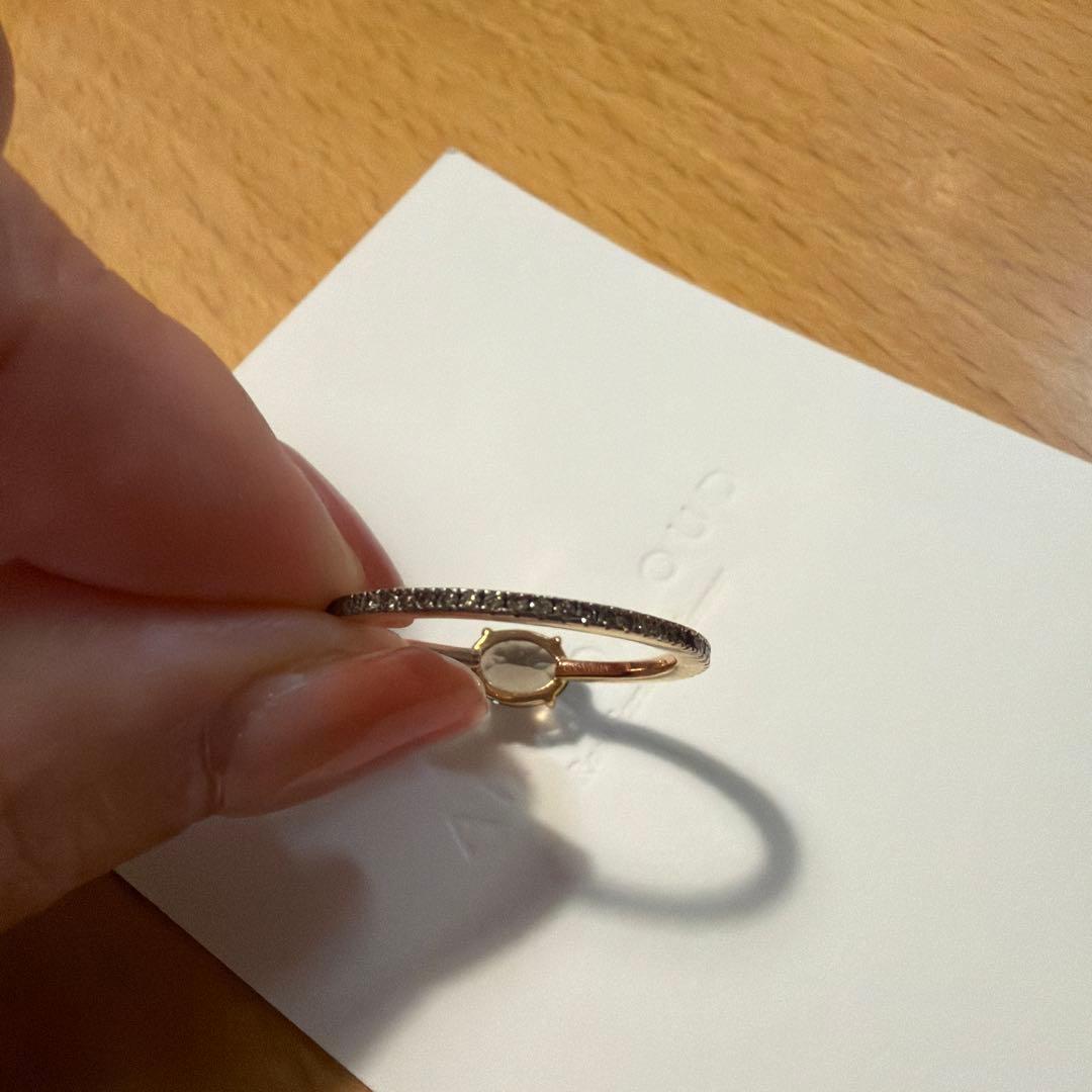 美品ARTIDA OUD スモーキークォーツ エタニティリングブラウン15号