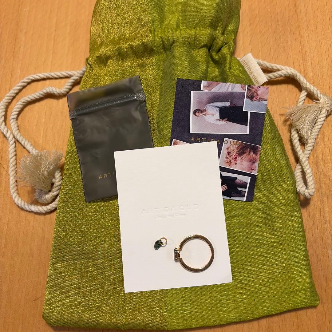 美品ARTIDA OUD スモーキークォーツ エタニティリングブラウン15号