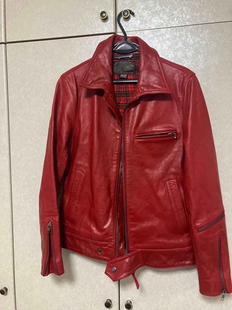 ロンジャン ライダース Liugoo Leathers ホースハイド 馬革レッド