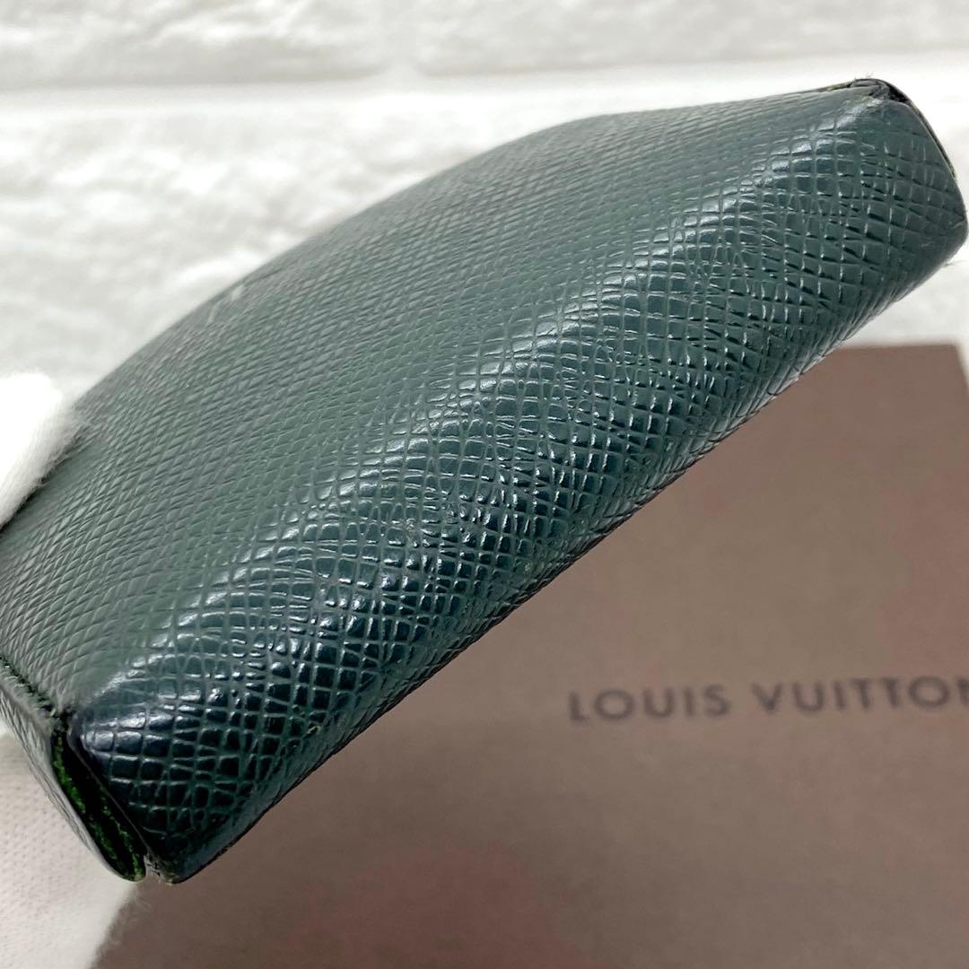 ルイヴィトン タイガ ポルトモネ キュベット 深緑 ケース M30371