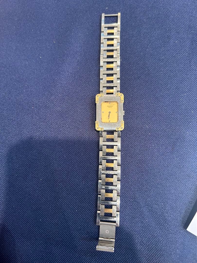 HERMES アナログ時計 ゴールド シルバー