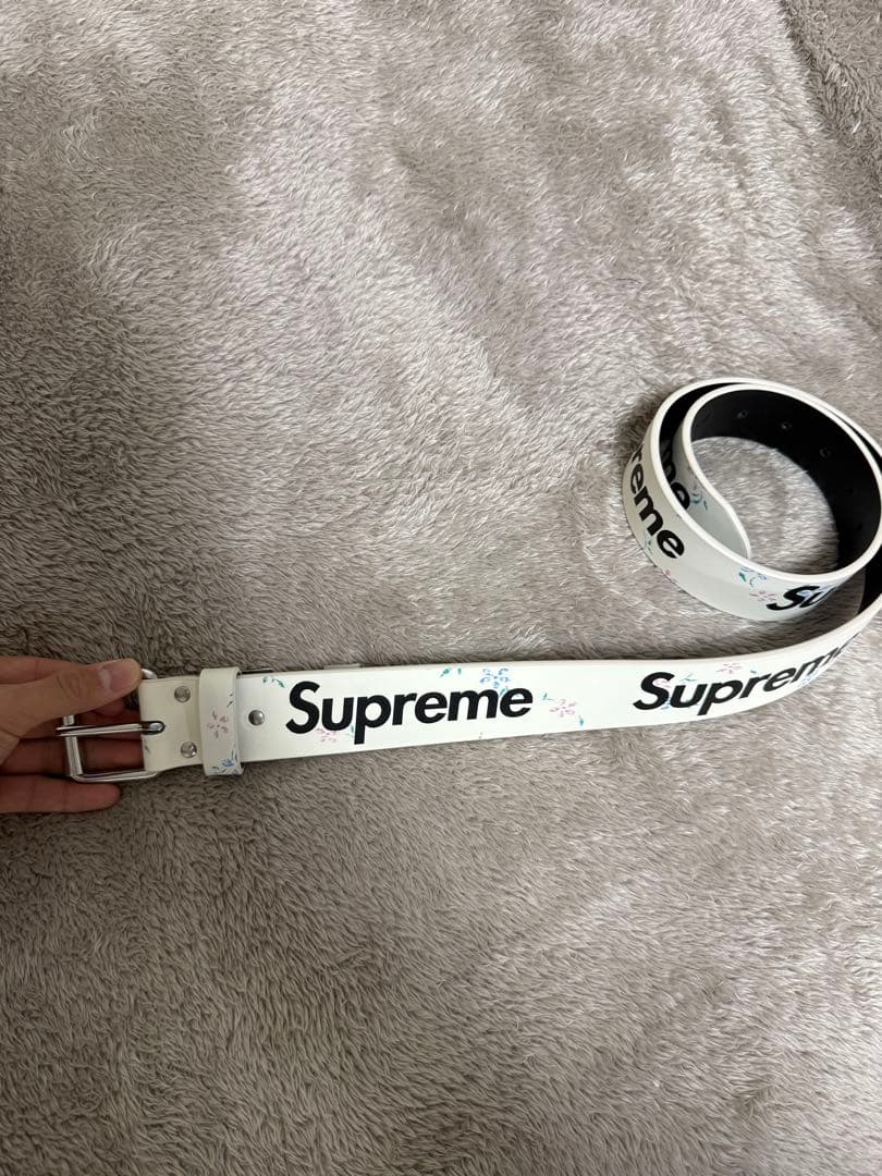 小物 Supreme Repeat Leather Belt \"floral\"