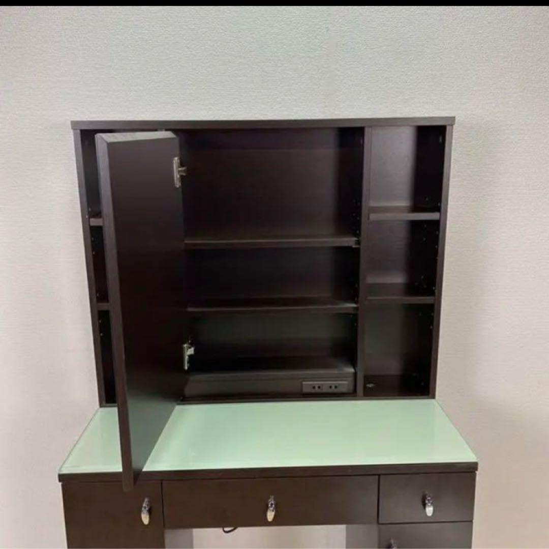 4/25発送まで　ほぼ新品　ニトリ 両袖ドレッサーダークブラウン（※イス別売り）