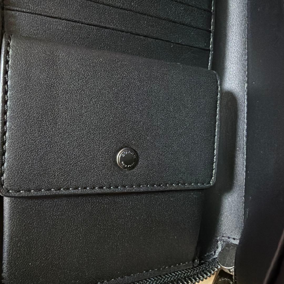 コーチ ダブルジップ トラベル オーガナイザー・シグネチャー キャンバス 長財布